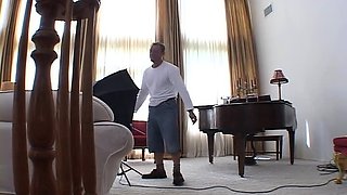 Big cock EXGF interracial busty geek coed blowjob