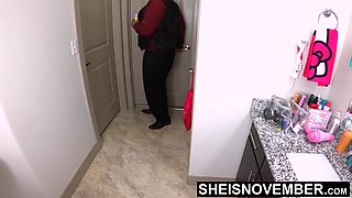 Sniffing Asshole After Humping Her Doggystyle After Being Caught On The Toilet By Stepfather With Age Gap Sex