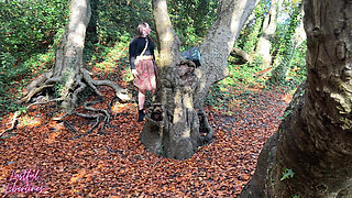 Peeking on Teacher Having a Pee in the Woods