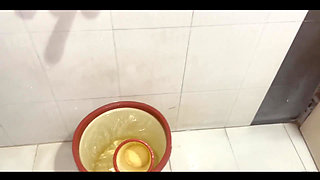 Indian GF Fuck with BF at Bathroom