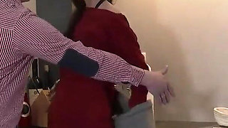 Dominated on kitchen floor