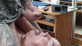 I'm jerking off my dick to feed my mother-in-law with cum