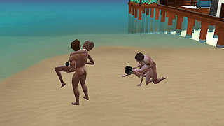 Cheating our wives with step sisters in beach house!