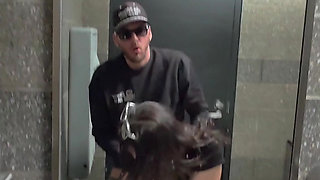 Wife Sneaks into Gas Station Restroom to Get Fucked