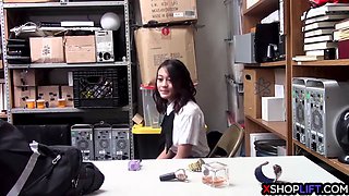 Asian teen thief played a game with security for freedom