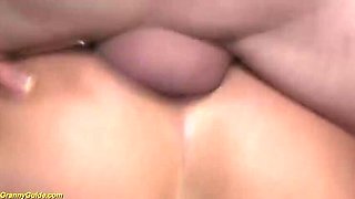 76-Year-Old Ugly Granny First Time Deep Anal with Step-Grandson - Rough Mature Fuck
