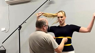 slut his tall blonde fetish flashing ass on live webcam