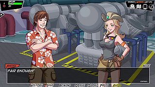 Big boobed animated fun with joysticks in a lustful paradise