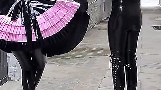 Sissy Led through London Streets
