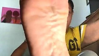 Sexy Asian naked foot fetish action
