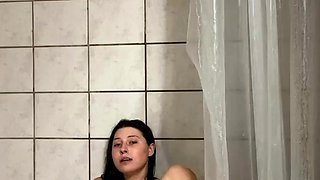 Chubby Brunette Big Boobs Dildo Masturbation
