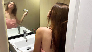 Stepbrother Looked on Stepsister in the Shower Until She Let Him Fuck Her