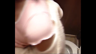 Hot Slutty Brunette Gets Ass Pounded and Cum in Asshole in Men Toilet