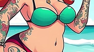 Sexy Tattoo Art Bikini Babes