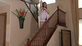 Lindsay stuffs purple vibrator in her hairy pussy - WeAreHairy