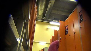 Girls caught on a spy camera in a locker room