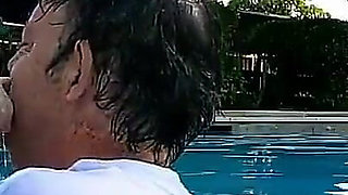 Nurse Vicki and Handsome Harry Are Having Fun Kissing in the Pool!