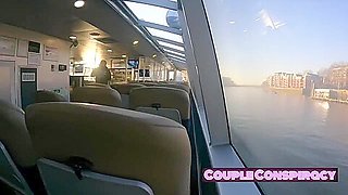 Risky Cock Sucking On Public Boat For Everyone To See Got Caught Sucking Dick In Public