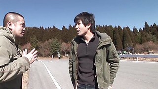 Japanese fuck party in the outdoor hot spring