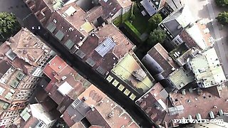 Limouside double blowjob with hot dolls Anissa Kate and Eva Parcker