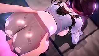 Hentai chick enjoys anal sex at the gym