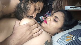 Intense boob sucking and balloon play with hot Indian wife in her 20s