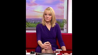 Louise Minchin Leggy Short Skirt Sheer Tights