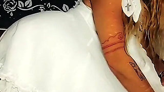 Roleplaying a Innocent Virgin Fucking My Pussy with a Dildo