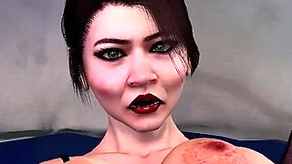 Sex with a Smoking Hot Asian MILF in Stocking and High Heels - 3D Porn