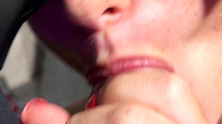 High Heels Nylon Babe Sucks and Footjobs to Explosive Cum on Her Feet