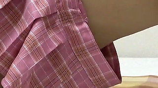 Big Tits Visible Through See Hrough Mini Skirt Uniform, White Thong Wedgie Crotch, Perfect Body Japanese Girl's Tease Fitness