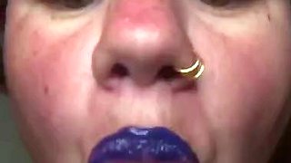 Cute young amateur web cam girl masturbates with her toy