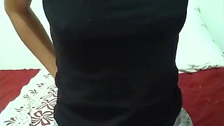 Desi College Girl Masturbating and Fingering on Bed