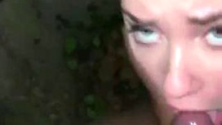 Big ass slut takes bbc in the forest