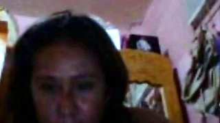 Filipina MILF Helps a Man Cum on Webcam