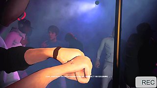 Bigboobs Chick at Night Club- 3D Animation