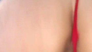 Mature Lesbian in Red Lingerie Using Sucker to Squirt Her Big Clit Masturbates and Rides Her Favorite Dildo