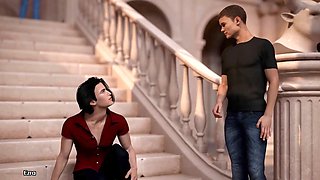 Hot 3D animated cartoon adventure featuring Misskitty2k in summertime saga