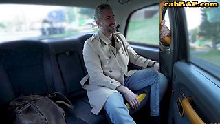 Naughty hot driver cockriding passenger