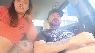 App Driver Fucks Young Girl and Makes Her Pee with Lust