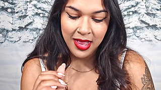 BBW Gives Deepthroat Blow Job & Strips for You