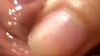 Huge clitoris rubbing and jerking orgasm in extreme close up masturbation