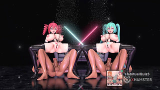 mmd r18 Wiggle Wiggle  sex dance public HMV ntr wife cheating anal Bbc 3d hentai