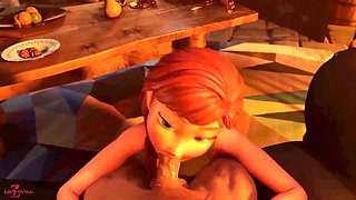 The secret of the queen - 3D cartoon featuring Frozen's Anna