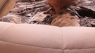 Blonde Goddess Tease: Stockinged Seduction & Glass Dildo Masturbation