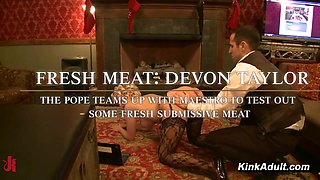 Curvaceous Light-haired Gimp Devon Instructed Stiff