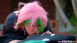 Victoria Camargo as Innocent Mitsuri Takes Tremendous Anal from Tanjiro and Gets Face Filled with Milk - Full HD