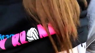 Busty Amateur Gives Roadside Blowjob