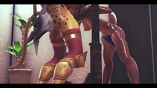 Furry Hentai - Futanari Fawn Girl Having Sex with Tiger Futanari - Japanese Asian Manga Anime Film Game Porn