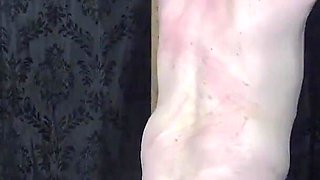 Horny Blonde Lady Amy Ties up Her Masked Slave for Some Hard Spanking